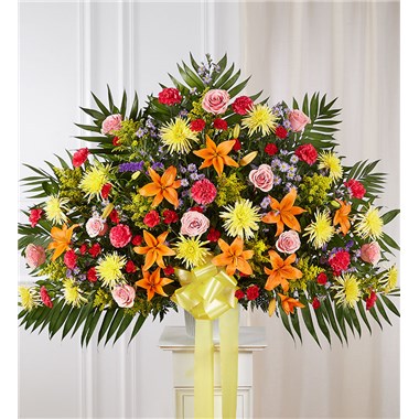 Heartfelt Sympathies&trade; Standing Basket- Bright